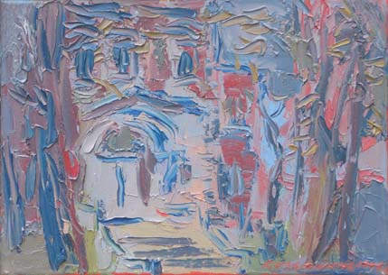 L'escalier et l'entrée au palais d'Avierky Kirillov. Moscou.