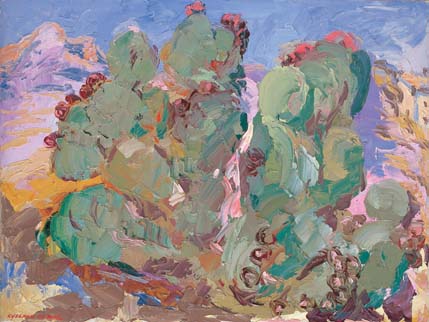 Corse. Cactus. La montagne Incudine.