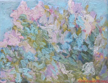 Les lilas en fleurs.
