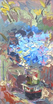 Vase aux bleuets.