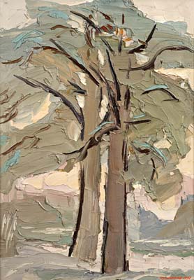 Deux grands arbres.