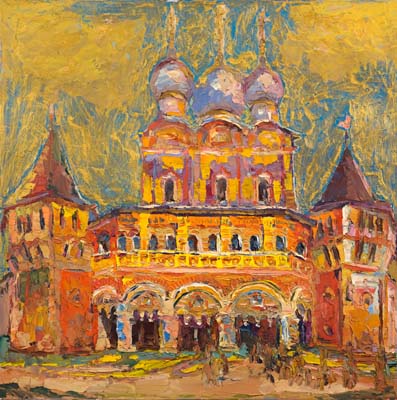 Monument éblouissant à Boris et Gleb. Porte méridionale du monastère Borisogliebski.